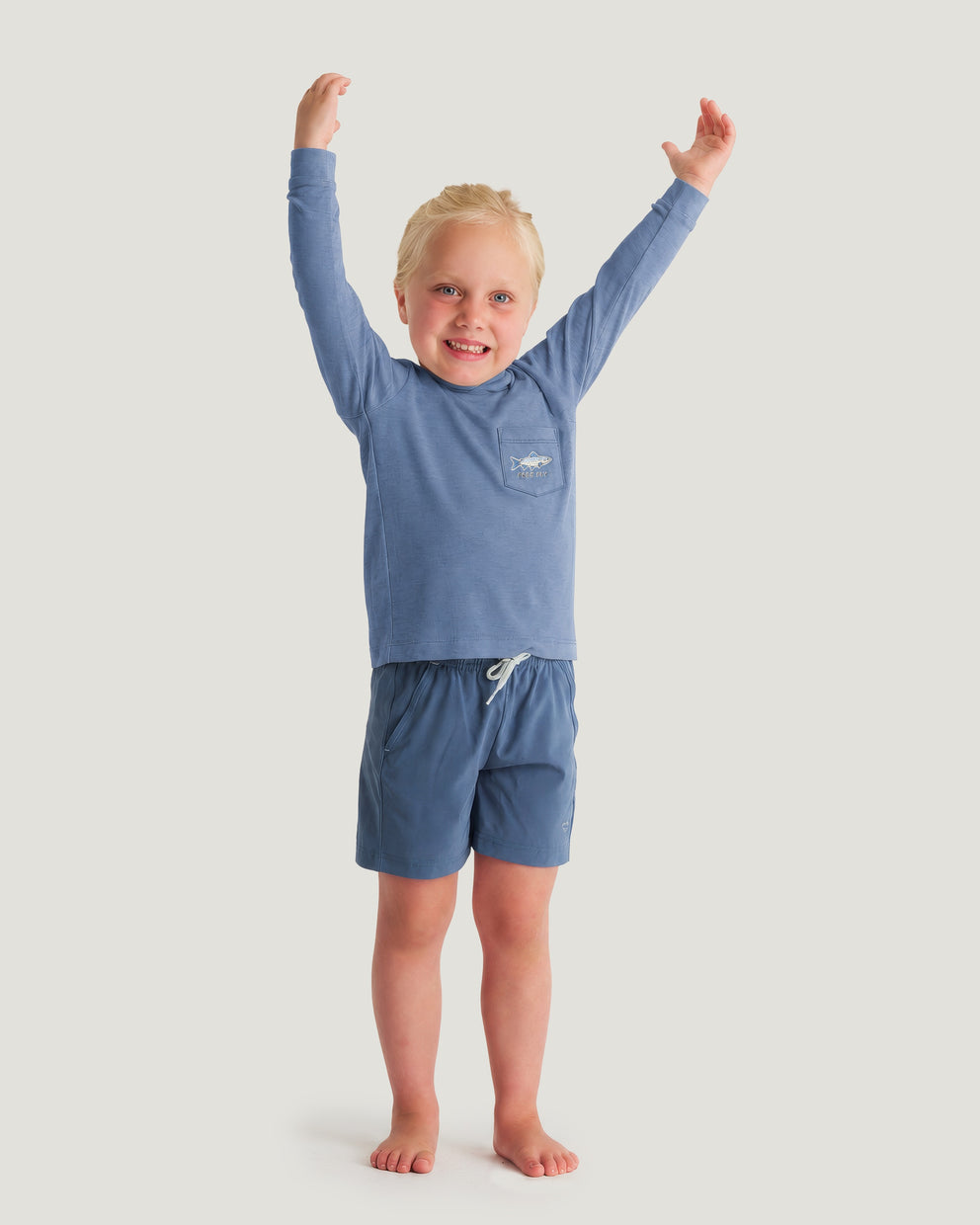Toddler Bamboo Shade Graphic Hoodie - Osprey Catch Pacific Blue