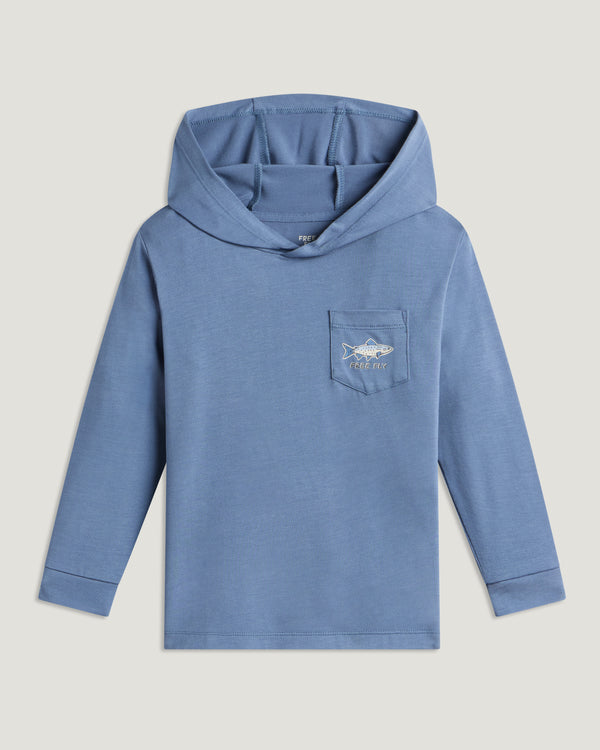 Toddler Bamboo Shade Graphic Hoodie - Osprey Catch Pacific Blue