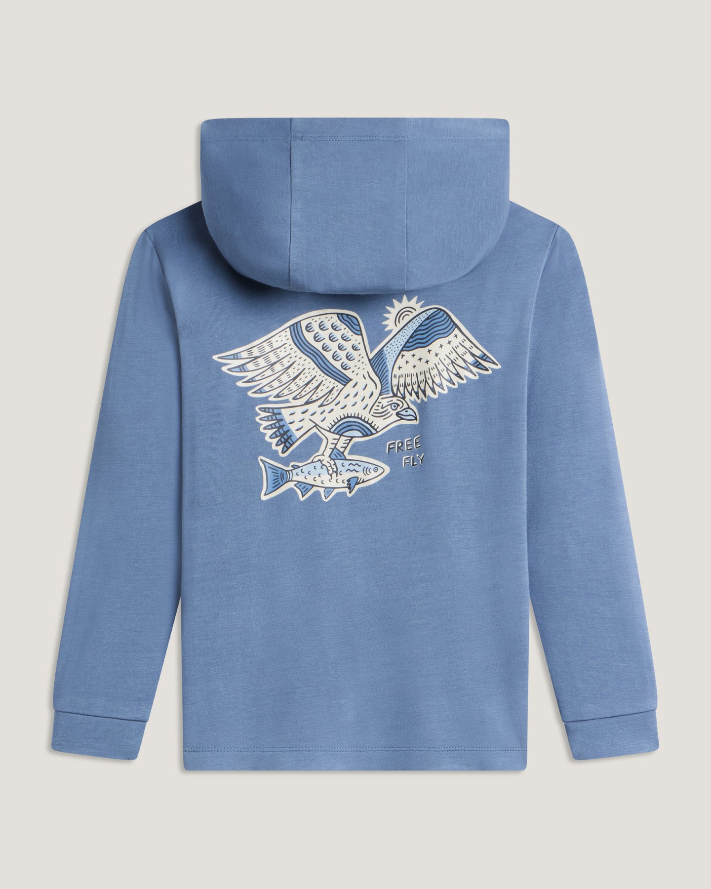 Toddler Bamboo Shade Graphic Hoodie - Osprey Catch Pacific Blue