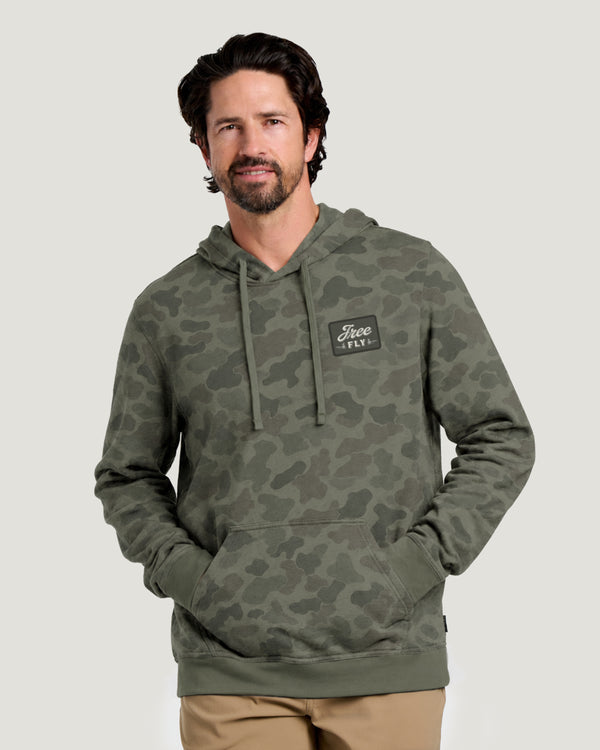 Camo Outfitters Fleece Hoodie - Vintage Camo Oil Green