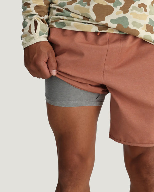 Men's Lined Reverb Short – 7" - Redwood