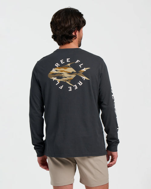 Camo Permit Long Sleeve - Black Sand