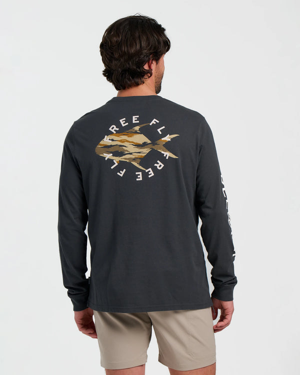 Camo Permit Long Sleeve - Black Sand