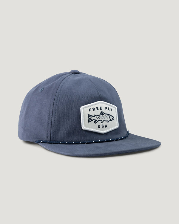Freshwater Flat Brim Hat - Navy