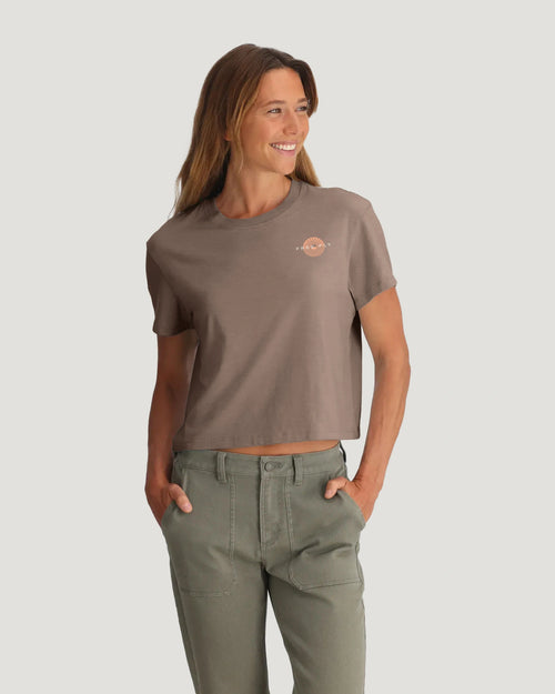 Women's Sun Ripple Tee - Heather Fossil