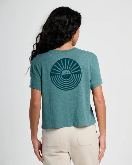Women's Sun Ripple Tee - Heather Sea Pine