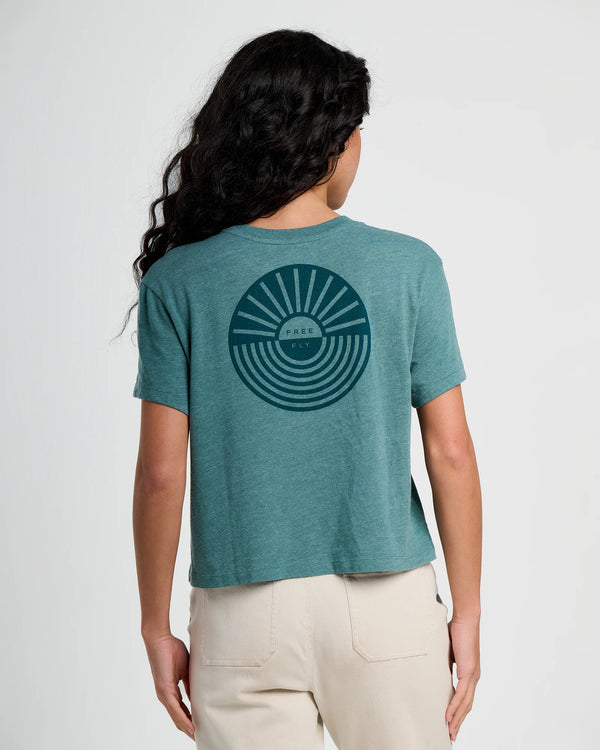 Women's Sun Ripple Tee - Heather Sea Pine