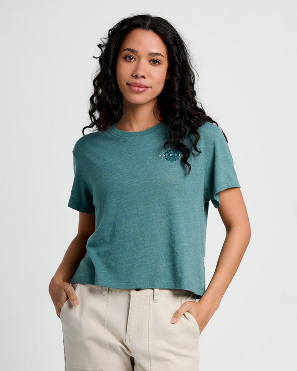 Women's Sun Ripple Tee - Heather Sea Pine