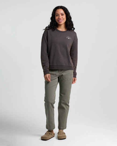 Women's Sunburst Fleece Crew - Black Sand Wash