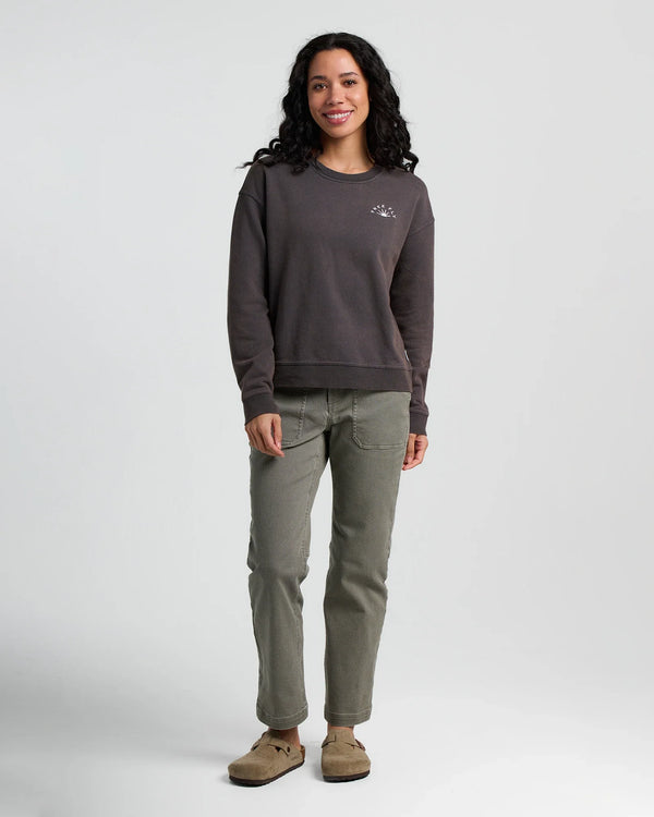 Women's Sunburst Fleece Crew - Black Sand Wash