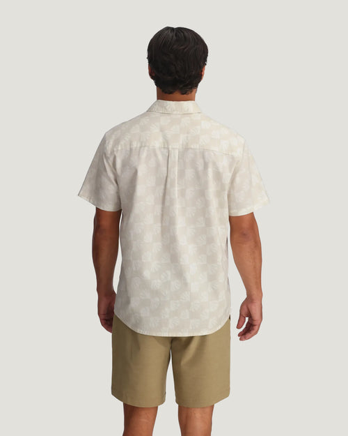 Men's Harbor Short Sleeve Shirt - Sea Scallop Print Birch