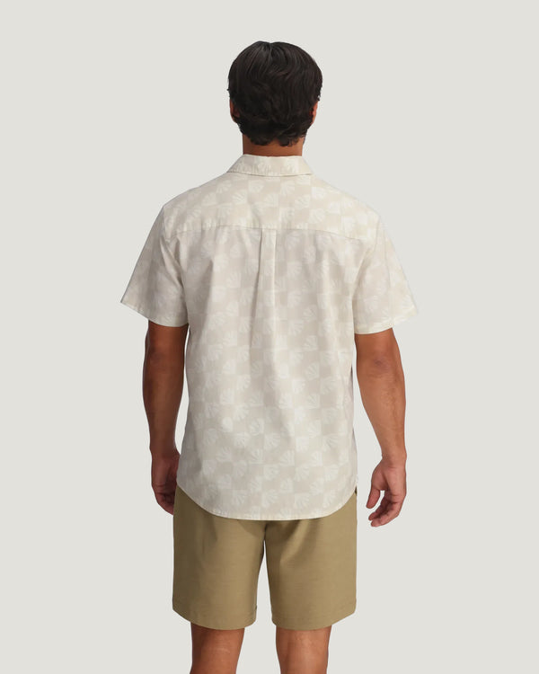 Men's Harbor Short Sleeve Shirt - Sea Scallop Print Birch