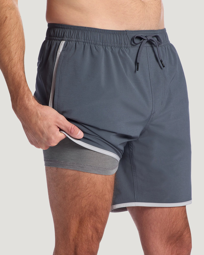 Men's Lined Downshore Trunk - Storm Cloud