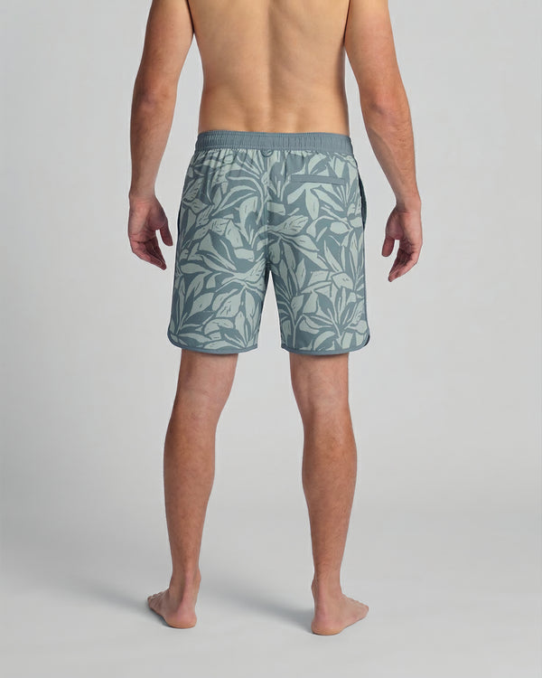 Men's Lined Downshore Trunk - Canopy Print Stormy Sea