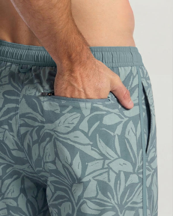 Men's Lined Downshore Trunk - Canopy Print Stormy Sea