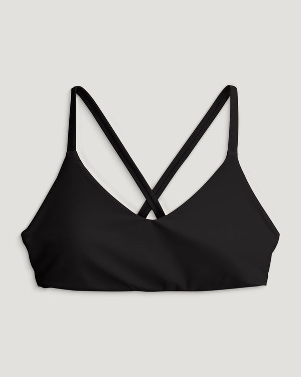 Women's Wavebound Cross-Tie Bikini Top - Black
