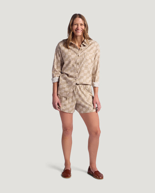 Women's Sullivan's Short - Sea Scallop Print Desert Tan