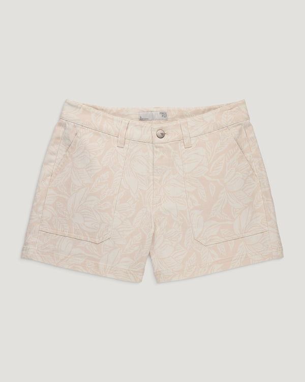 Women's Folly Twill Short - Nolia Floral Print Stone