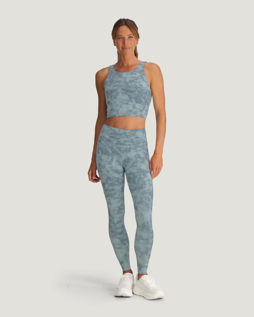 Women's All Day Tank - Surf Washed Print Ocean Mist