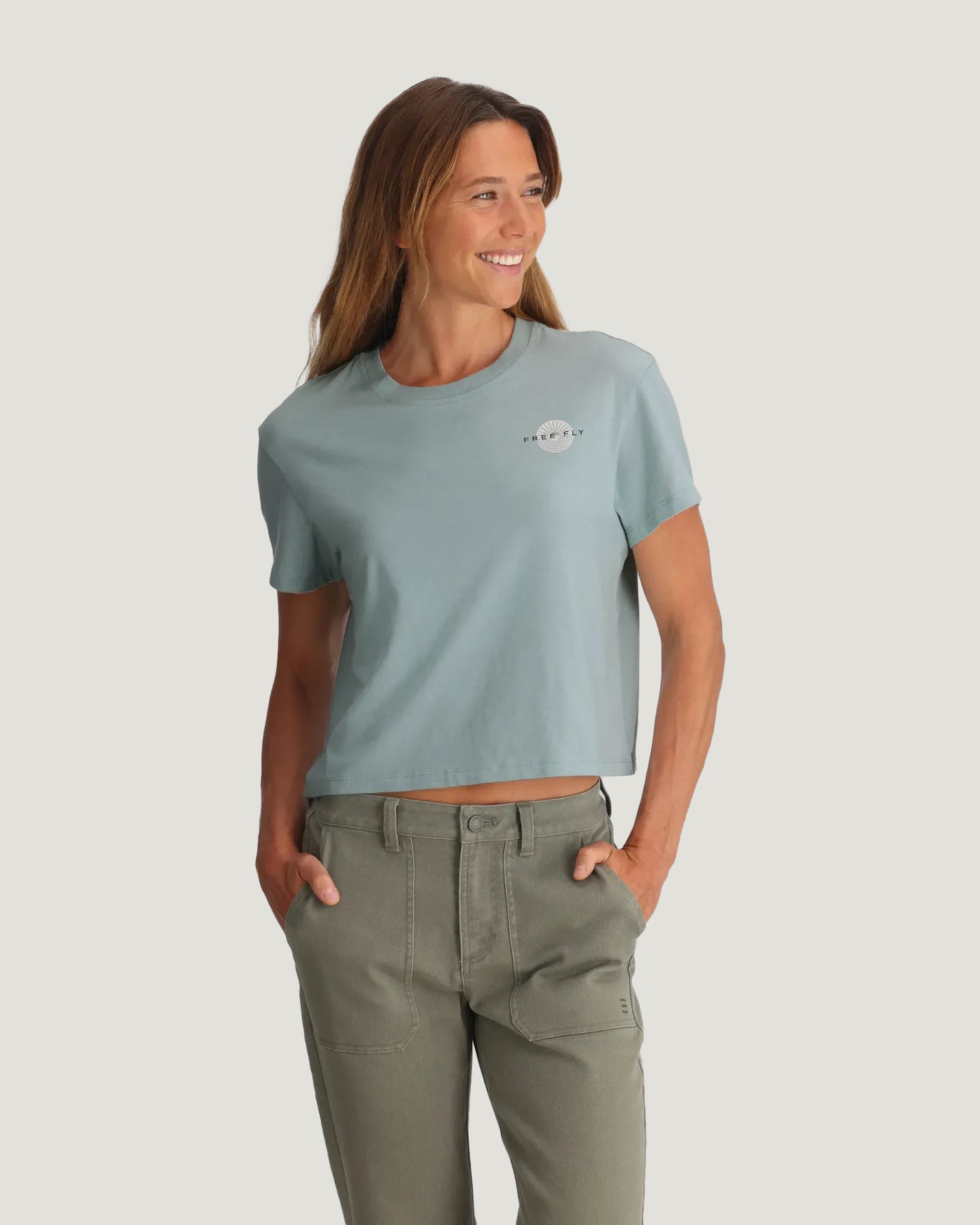 Women's Sun Ripple Tee - Ocean Mist