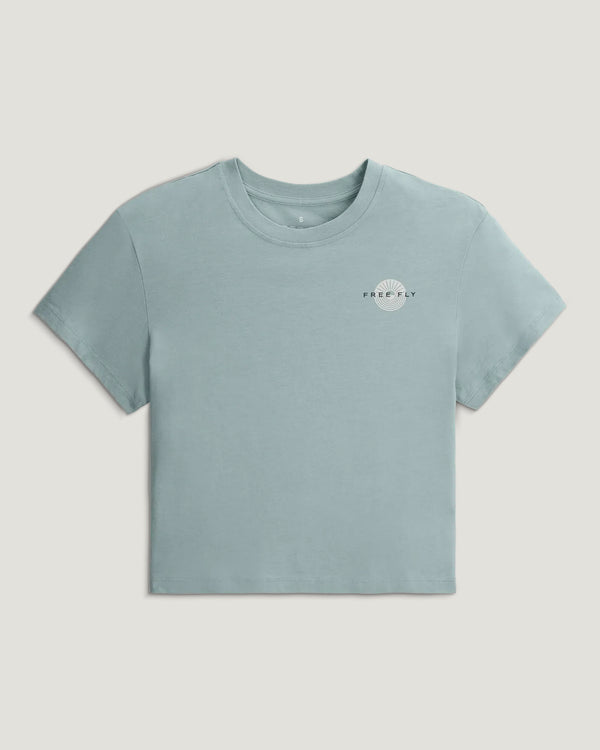 Women's Sun Ripple Tee - Ocean Mist
