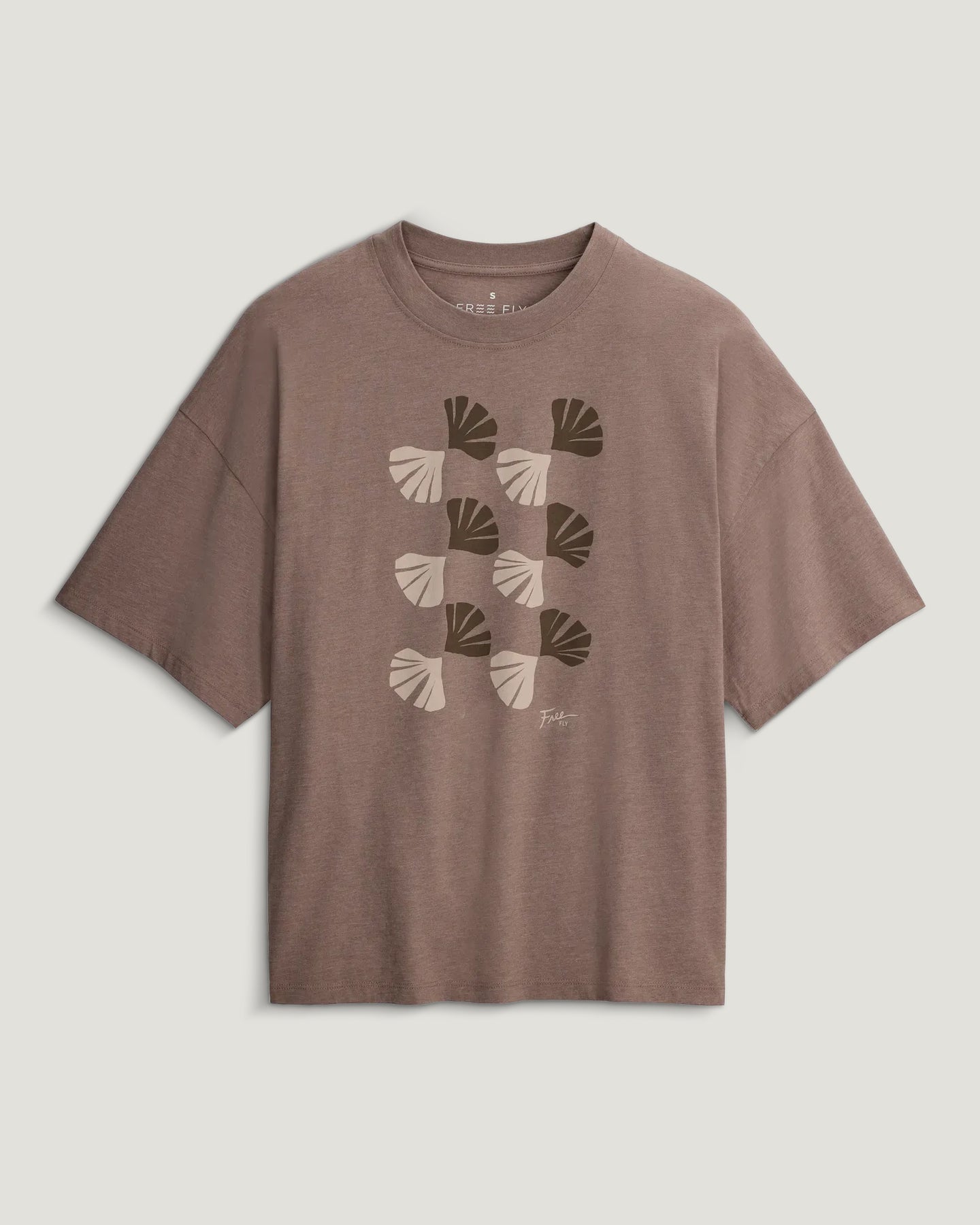 Women's Sea Scallop Tee - Heather Fossil