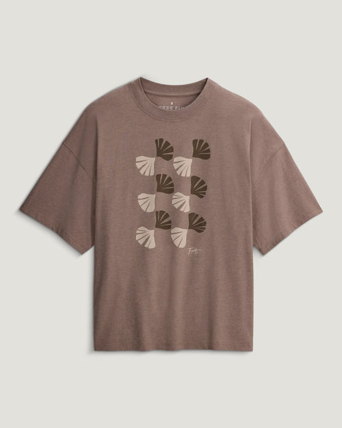 Women's Sea Scallop Tee - Heather Fossil