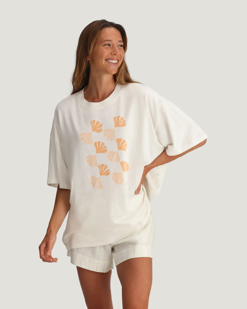 Women's Sea Scallop Tee - Heather Sea Salt