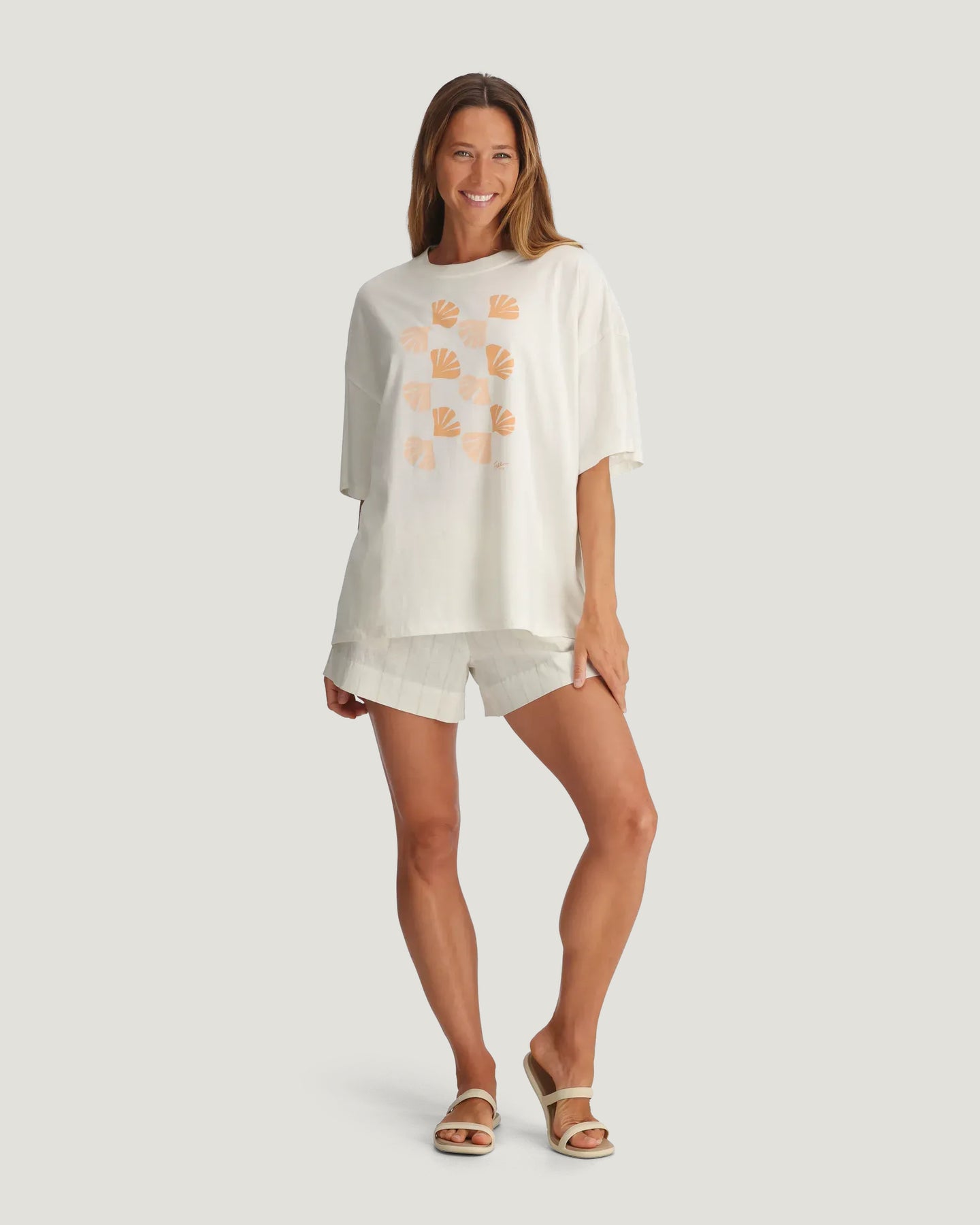 Women's Sea Scallop Tee - Heather Sea Salt