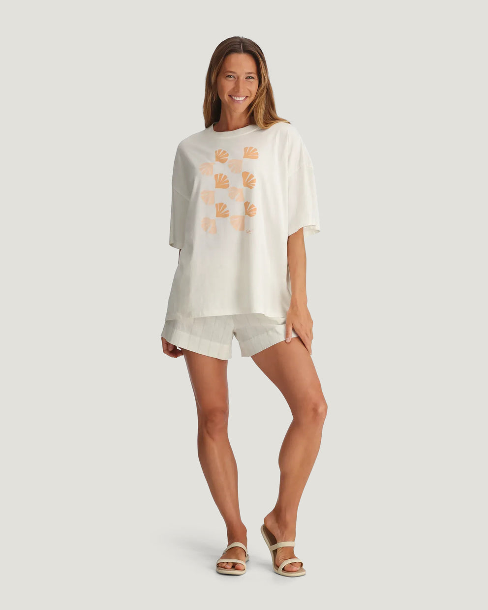Women's Sea Scallop Tee - Heather Sea Salt