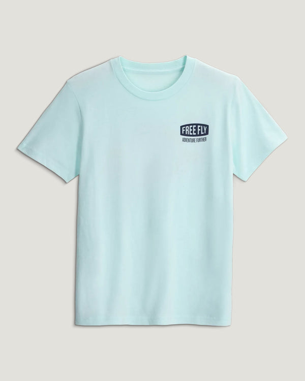 Youth Adventure Rig Tee - Heather Tropic Sea