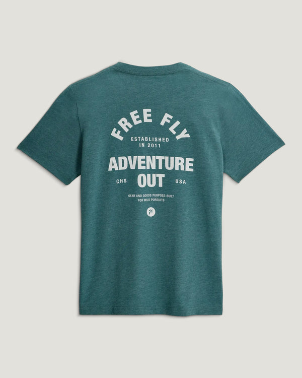 Youth Gear & Goods Tee - Heather Sea Pine