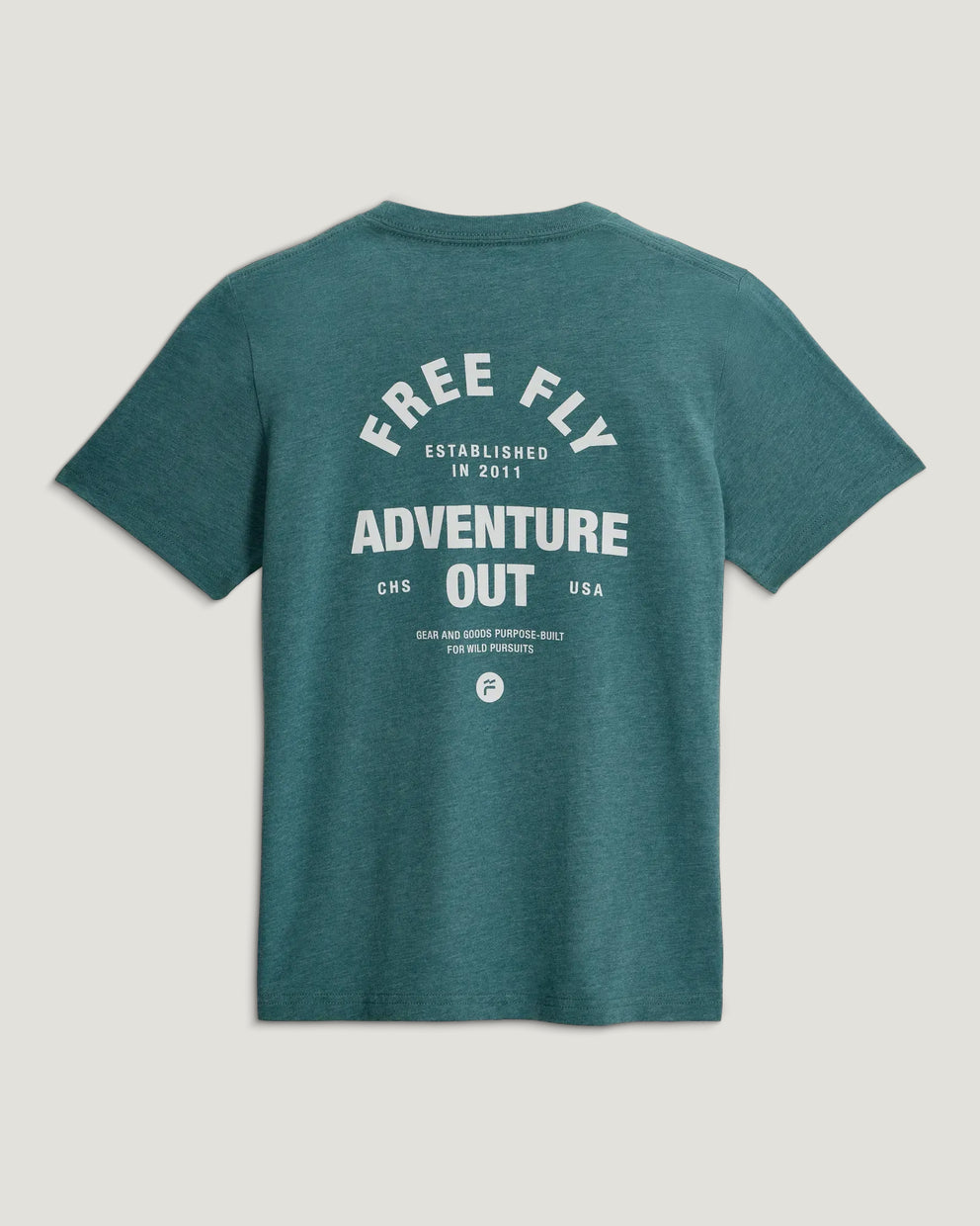 Youth Gear & Goods Tee - Heather Sea Pine