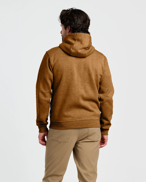 Men's Bamboo Northcoast Fleece Full Zip Hoodie - Russet