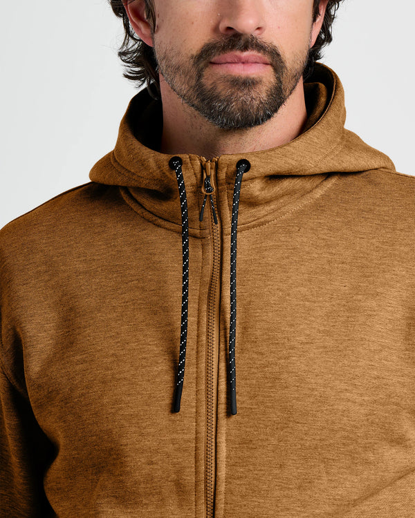 Men's Bamboo Northcoast Fleece Full Zip Hoodie - Russet