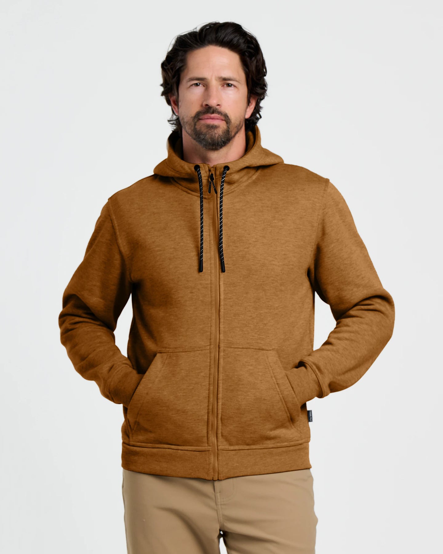 Men's Bamboo Northcoast Fleece Full Zip Hoodie - Russet