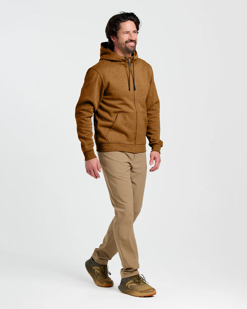 Men's Bamboo Northcoast Fleece Full Zip Hoodie - Russet