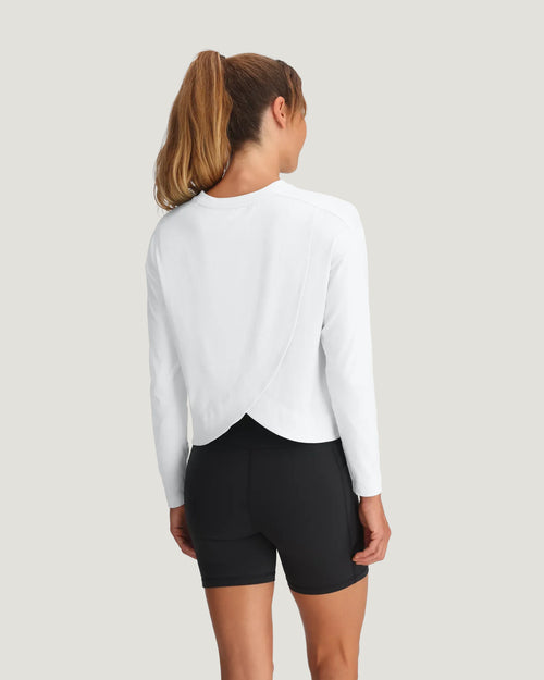 Women's Bamboo Shade Crossover Long Sleeve - Bright White