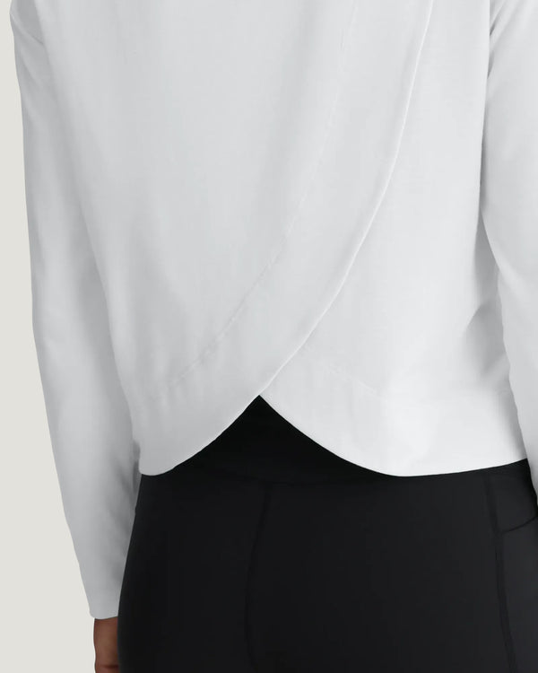 Women's Bamboo Shade Crossover Long Sleeve - Bright White