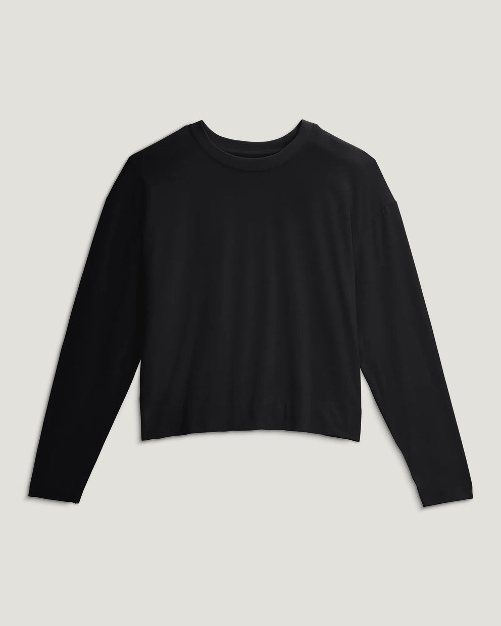 Women's Bamboo Shade Crossover Long Sleeve - Black