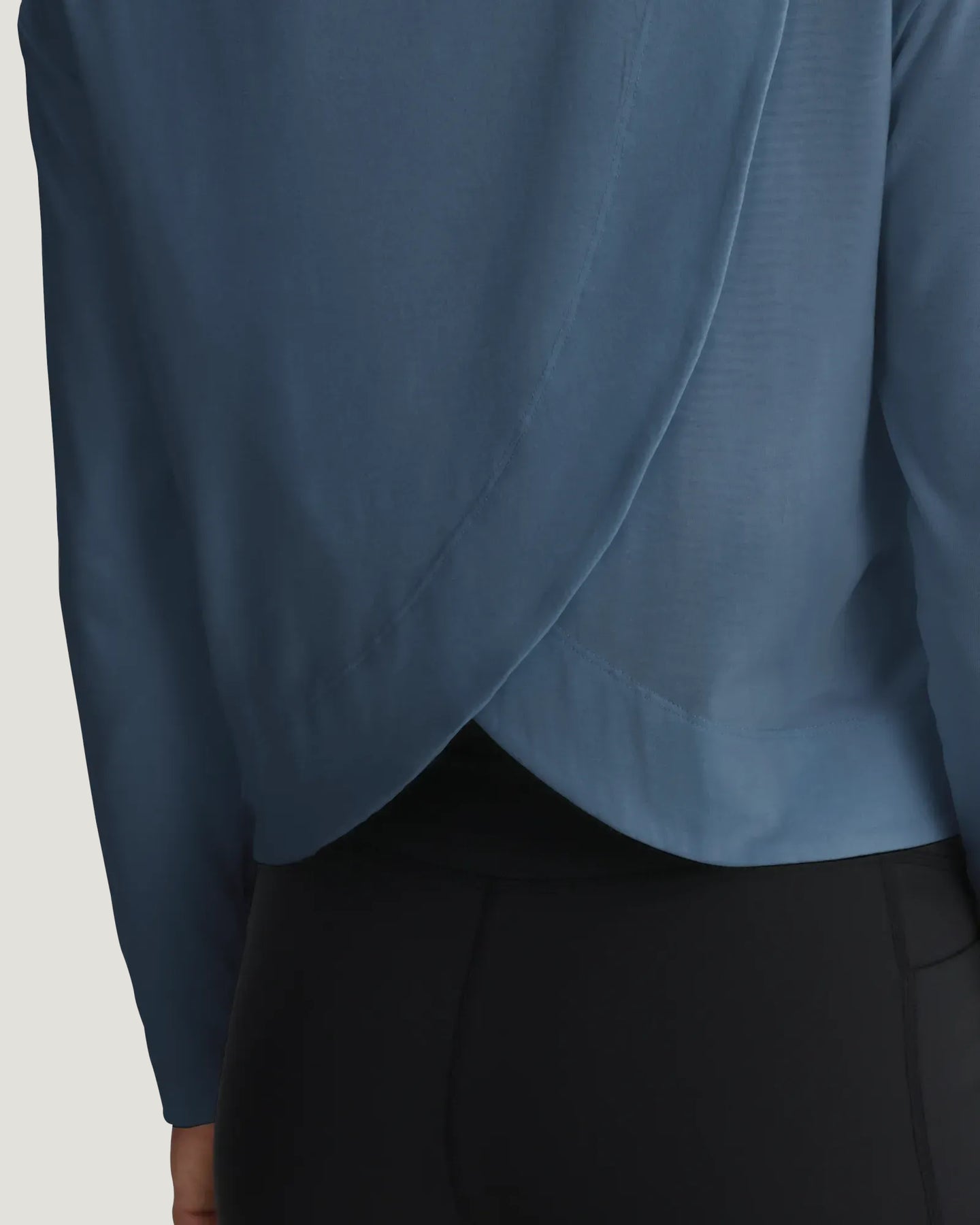 Women's Bamboo Shade Crossover Long Sleeve - Pacific Blue