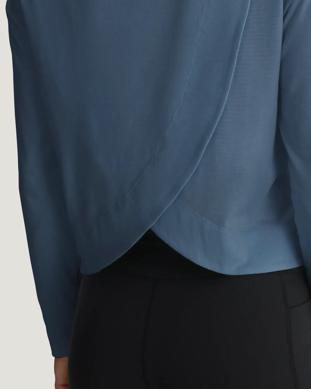 Women's Bamboo Shade Crossover Long Sleeve - Pacific Blue