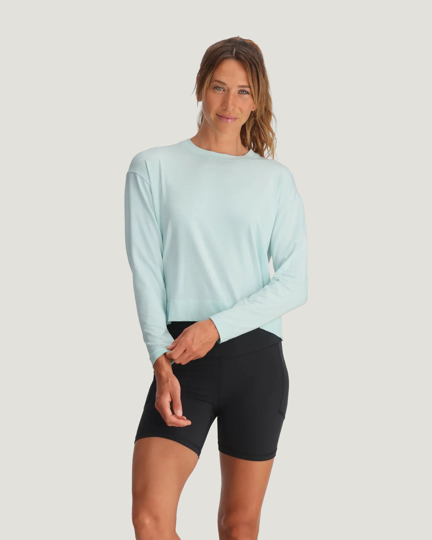 Women's Bamboo Shade Crossover Long Sleeve - Tropic Sea