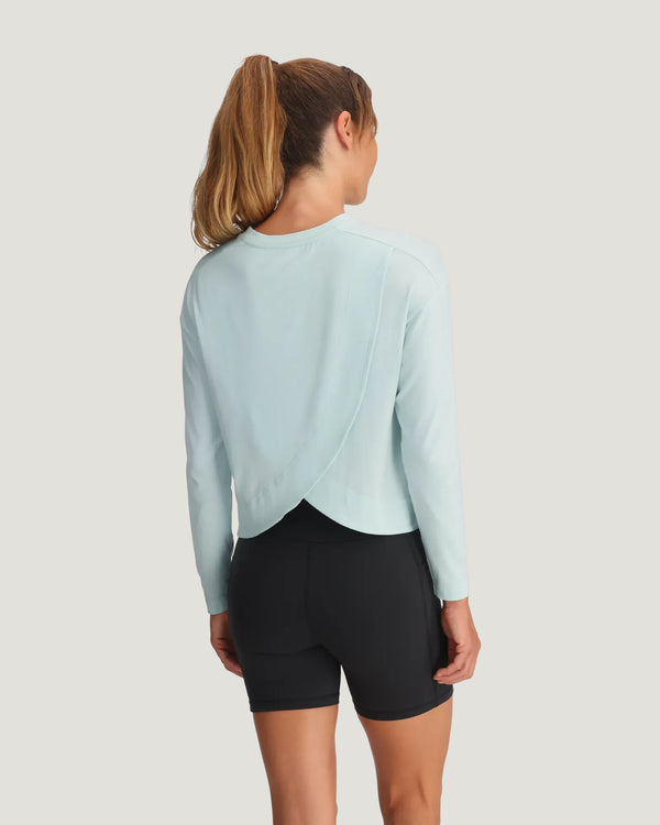 Women's Bamboo Shade Crossover Long Sleeve - Tropic Sea