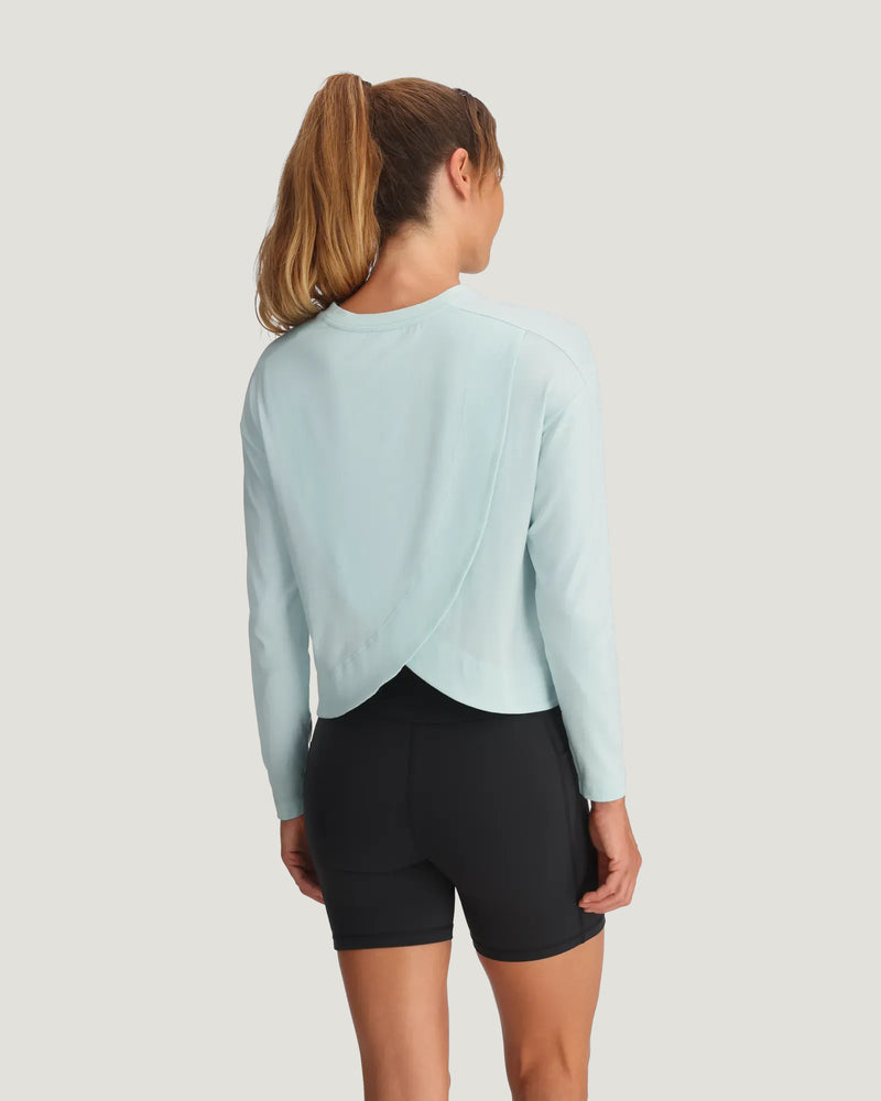 Women's Bamboo Shade Crossover Long Sleeve - Tropic Sea