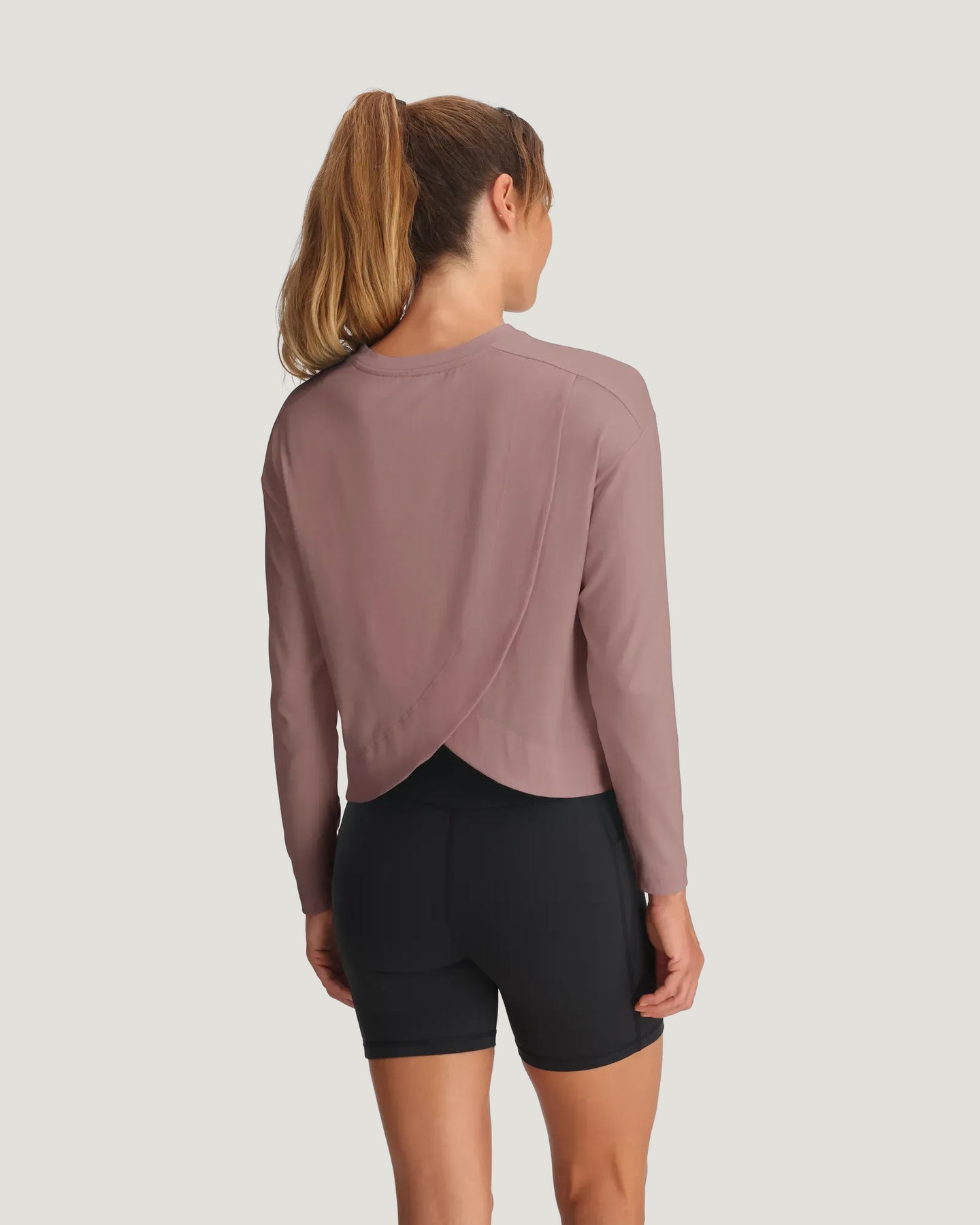 Women's Bamboo Shade Crossover Long Sleeve - Fig