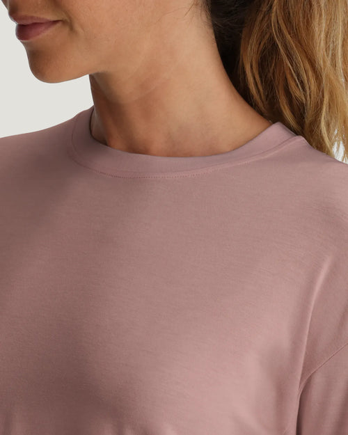 Women's Bamboo Shade Crossover Long Sleeve - Fig