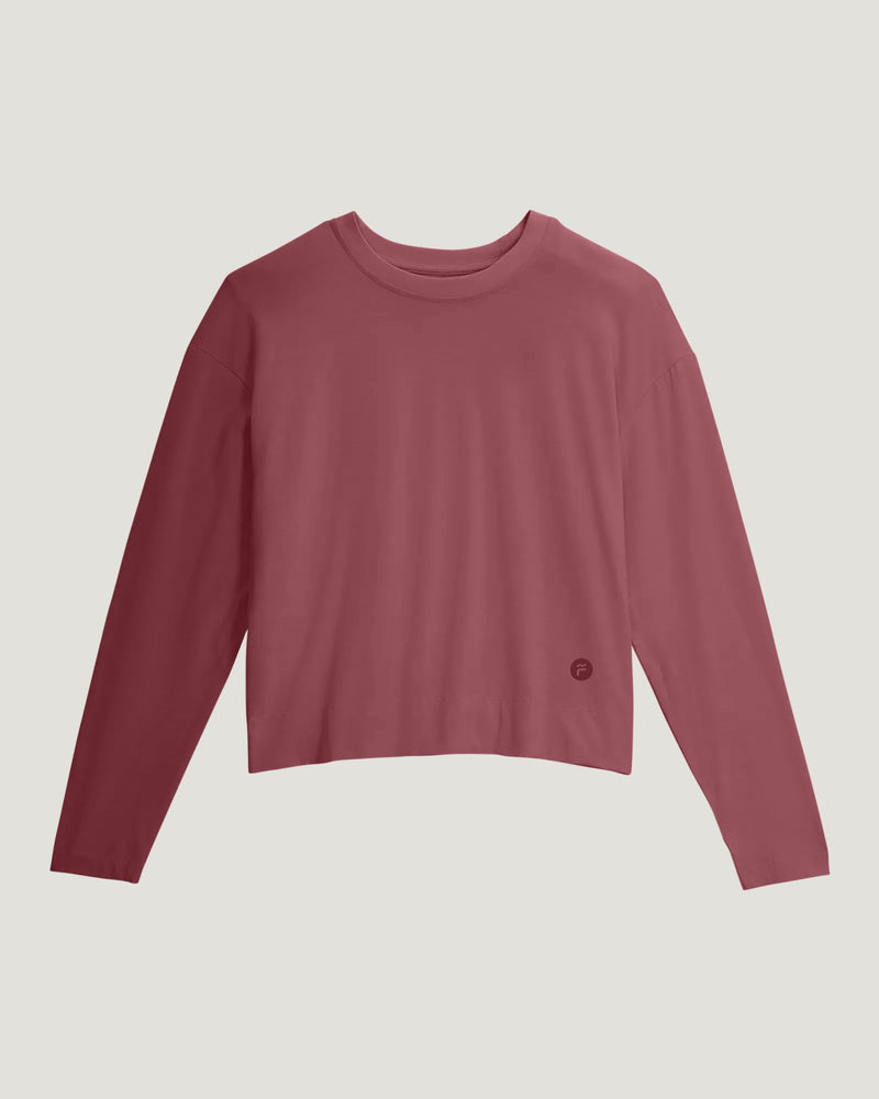 Women's Bamboo Shade Crossover Long Sleeve - Plum