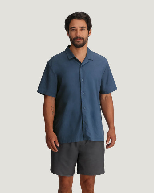 Men's Sullivan's Camp Shirt - Pacific Blue