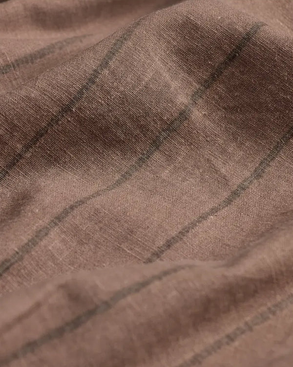 Men's Sullivan's Camp Shirt - Dash Vertical Stripe Fossil